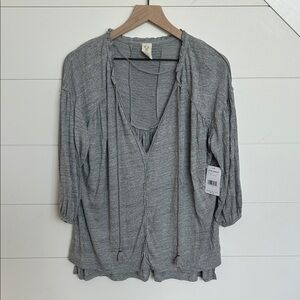 We The Free Heather Gray Knit Top